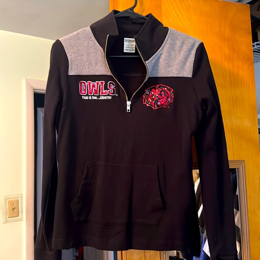 PINK Temple Owls Quarter Zip